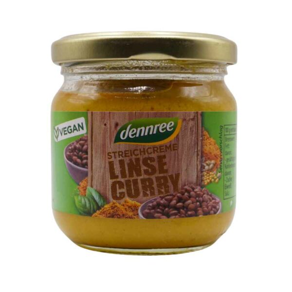 Dennree bio lencsés vegan pástétom curryvel