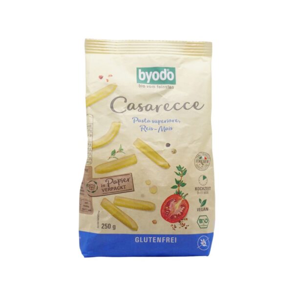 byodo casarecce bio rizs-kukorica tészta